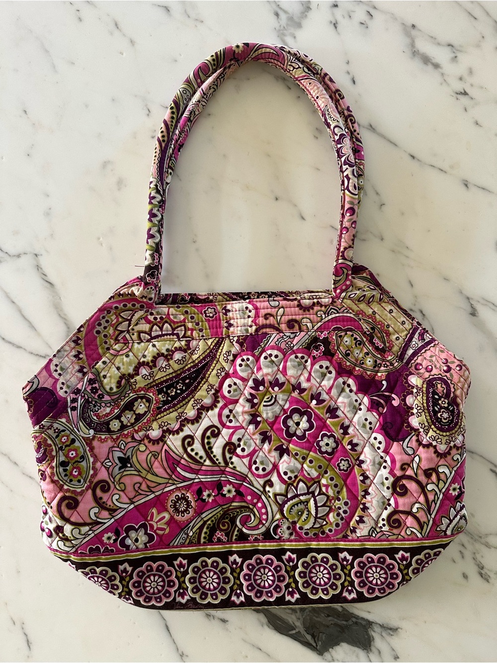 Vera Bradley retired very berry Pink /purple Paisley Tote
